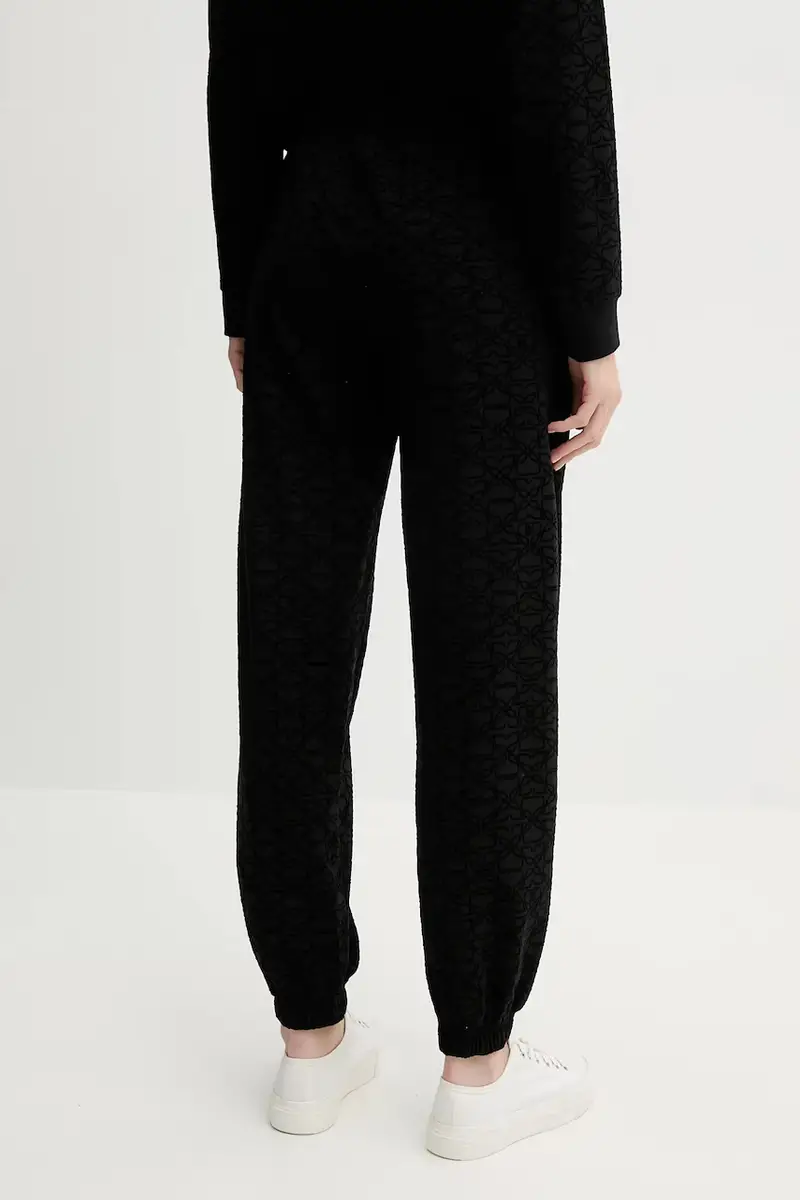 pantaloni tuta donna colore nero con applicazione 50545211 miniatura 3