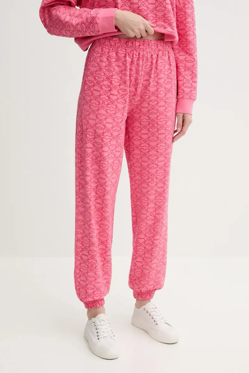 pantaloni tuta donna colore rosa con applicazione 50545211