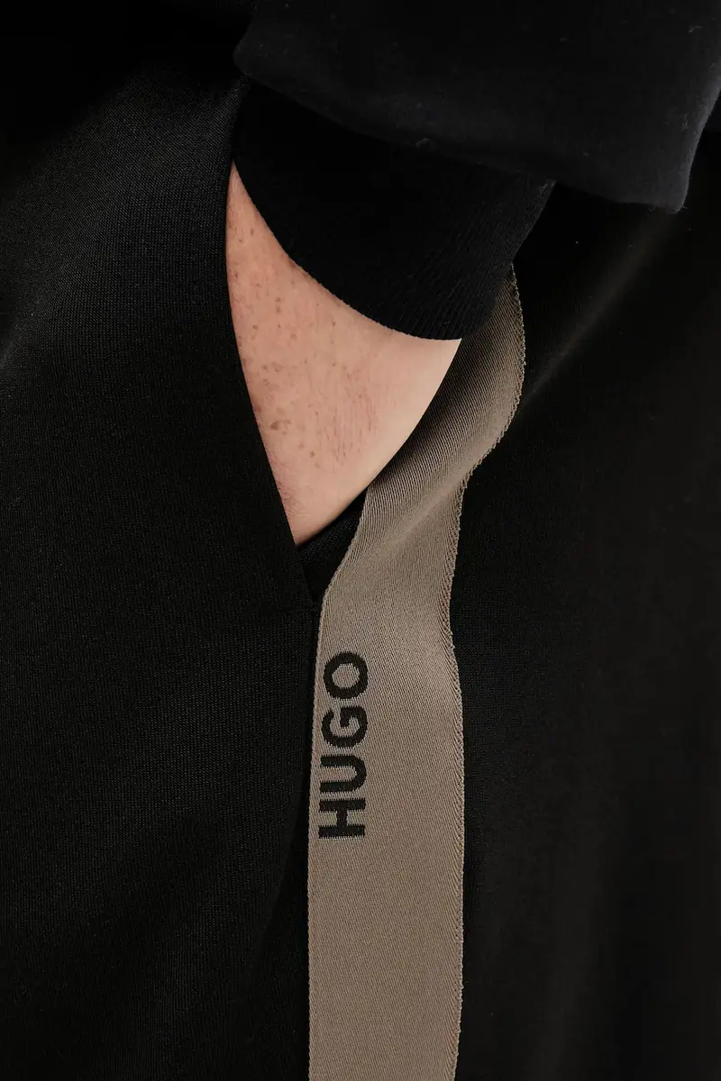 pantaloni tuta uomo colore nero con applicazione 50551351 miniatura 4