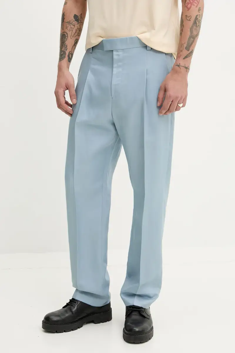 pantaloni uomo colore blu 50538584