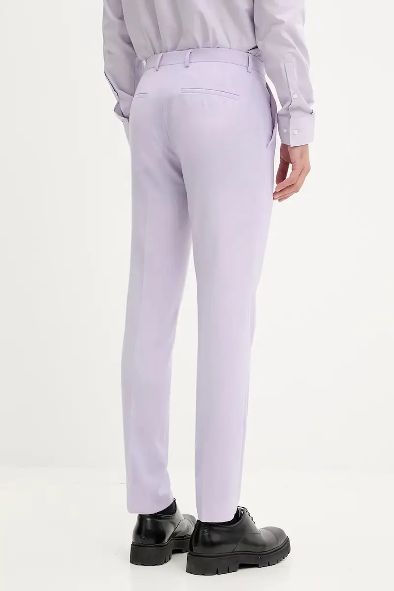pantaloni uomo colore violetto 50538303 miniatura 3