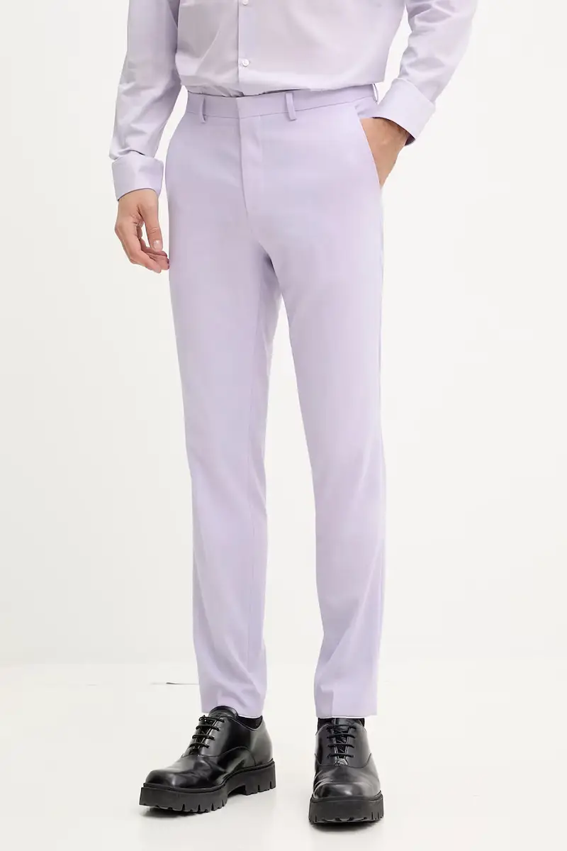 pantaloni uomo colore violetto 50538303