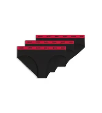 per donna 50469657 Set di 3 mutandine nere Triplet (L), Nero, Homewear, Cotone