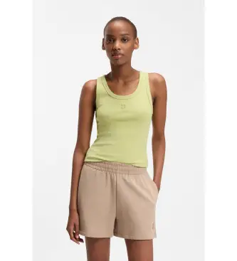 per donna 50514489 Maglietta Datamia, verde-giallastro (L), Casual, Giallo, Cotone, Senza maniche / cinghie