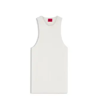 per donna 50539890 Maglietta beige Sarepla (L), Bianco, Casual, Cotone, Senza maniche / cinghie