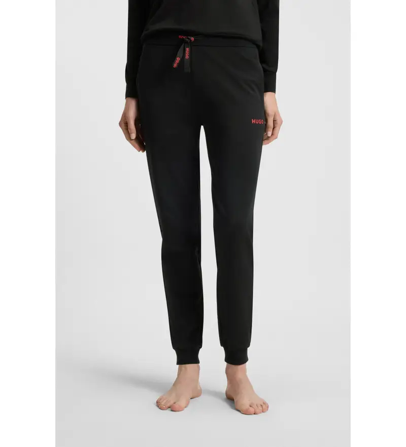 per donna 50556326 Pantaloni ID neri (L), Nero, Homewear, Cotone