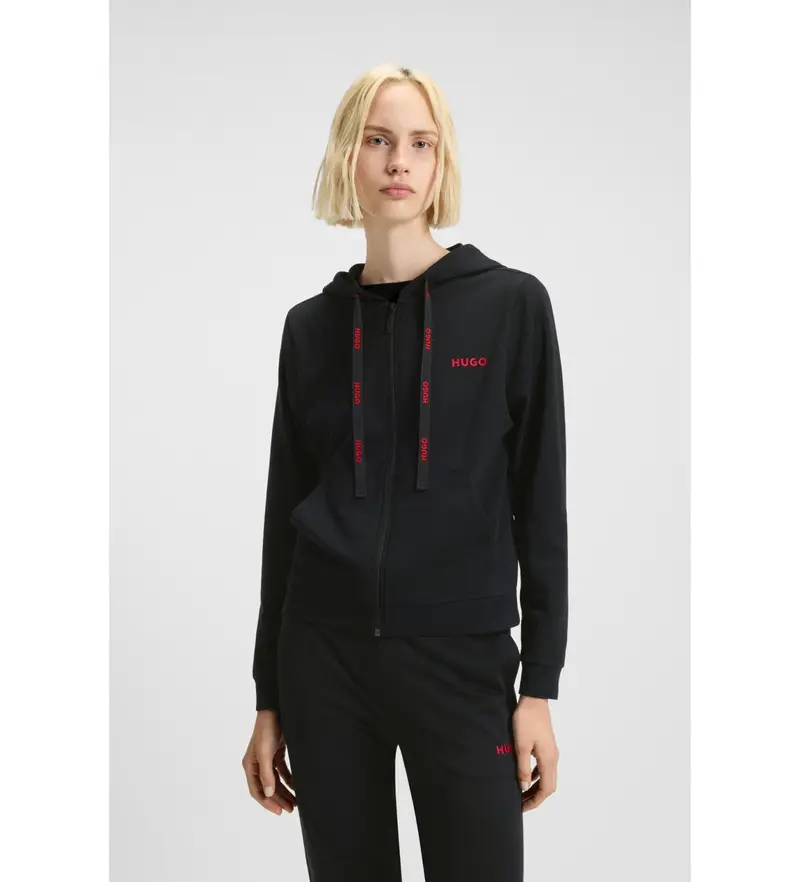 per donna 50556350 Felpa nera ID (L), Nero, Homewear, Cotone, Manica lunga