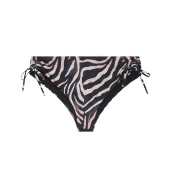 per donna 50561305 Slip bikini stampato con ciondolo con logo nero sovrapposto (L), Beachwear, Poliamide