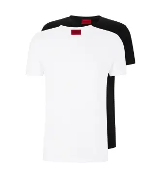 per uomo 50325440 Pack 2 T-shirt rotonde bianche, nere (M), Nero, Bianco, Casual, Cotone, Manica corta, Sostenibile
