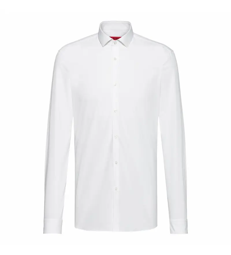 per uomo. 50389769 Maglia Erondo bianca (37), Bianco, Casual, Da sera, Cotone, Manica lunga Rosso