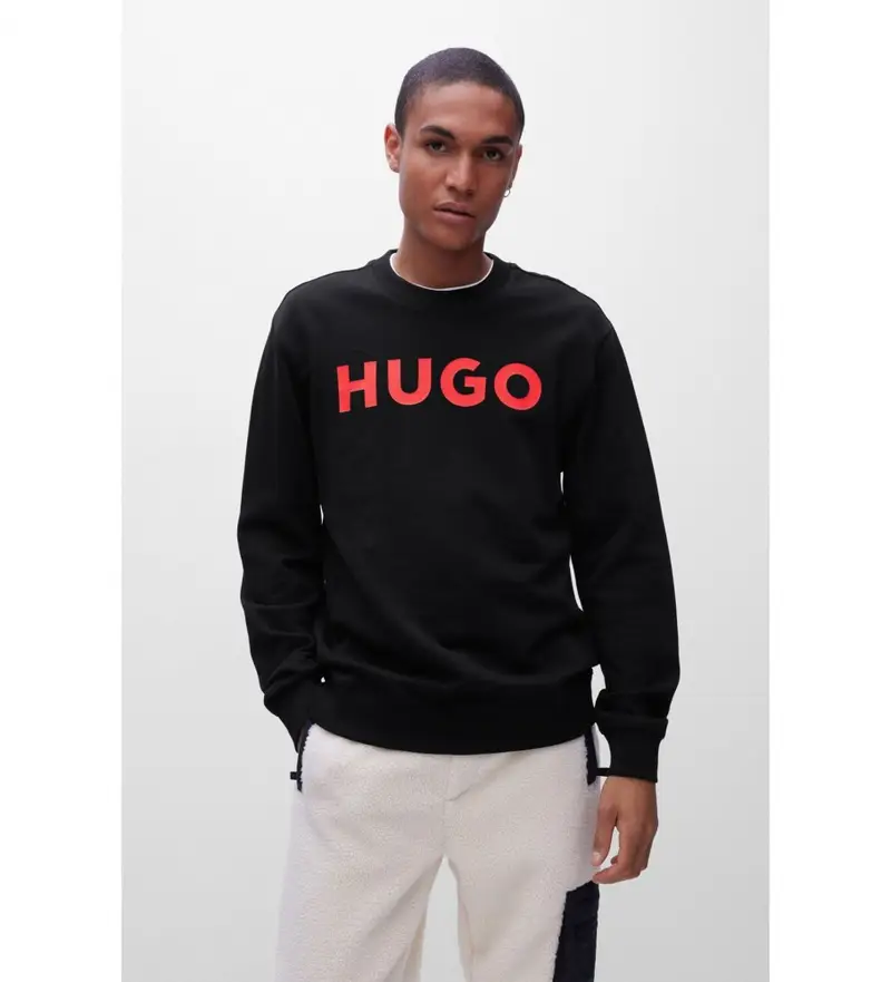 per uomo 50477328 Felpa nera Dem (XS), Nero, Casual, Manica lunga, Cotone biologico, Sostenibile Naturale