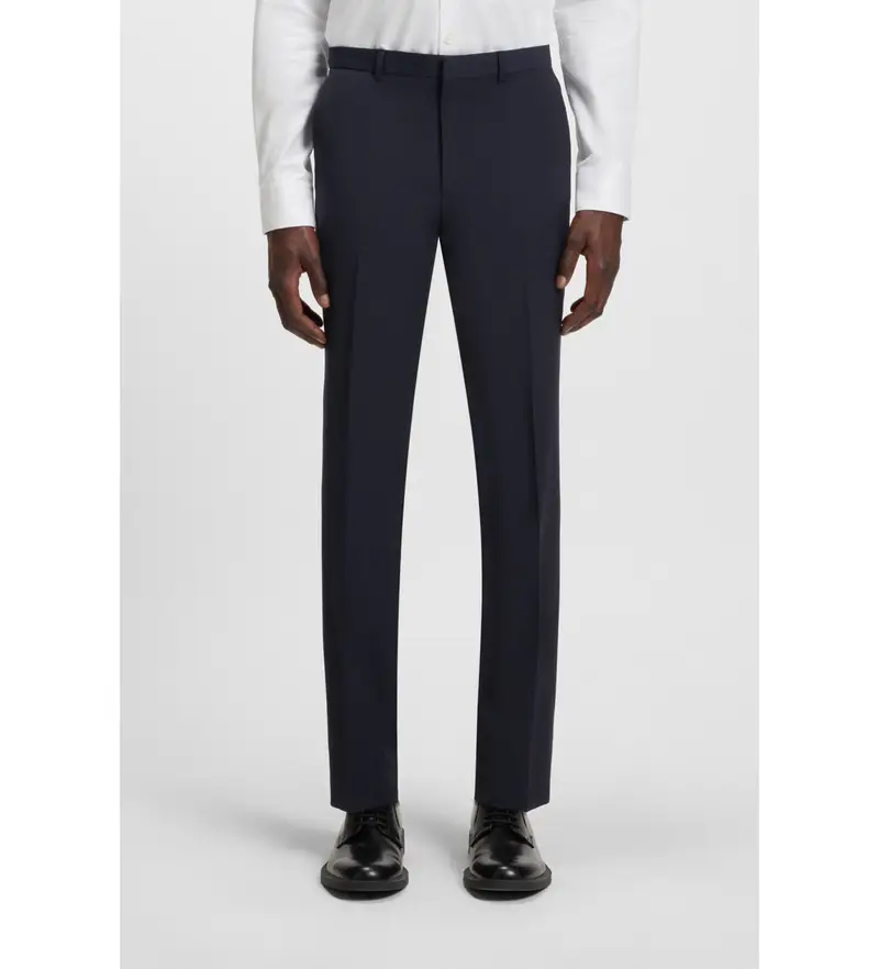 per uomo 50540306 Pantaloni blu navy Hesten253X (102), Casual, Da sera, Lana, Classico