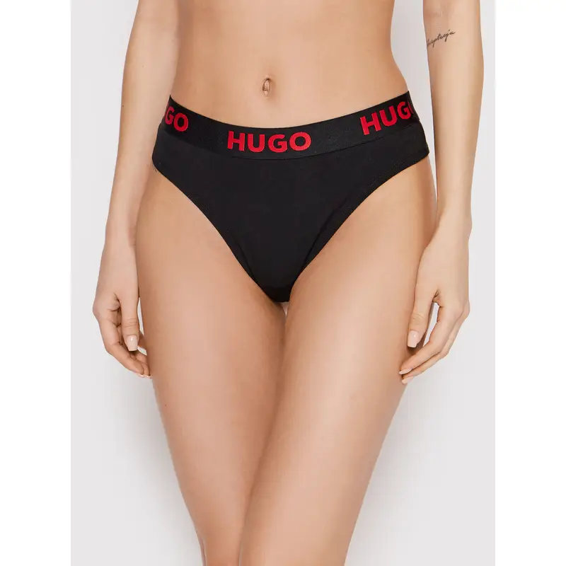 Perizoma Thong Sporty Logo 50469651 Nero