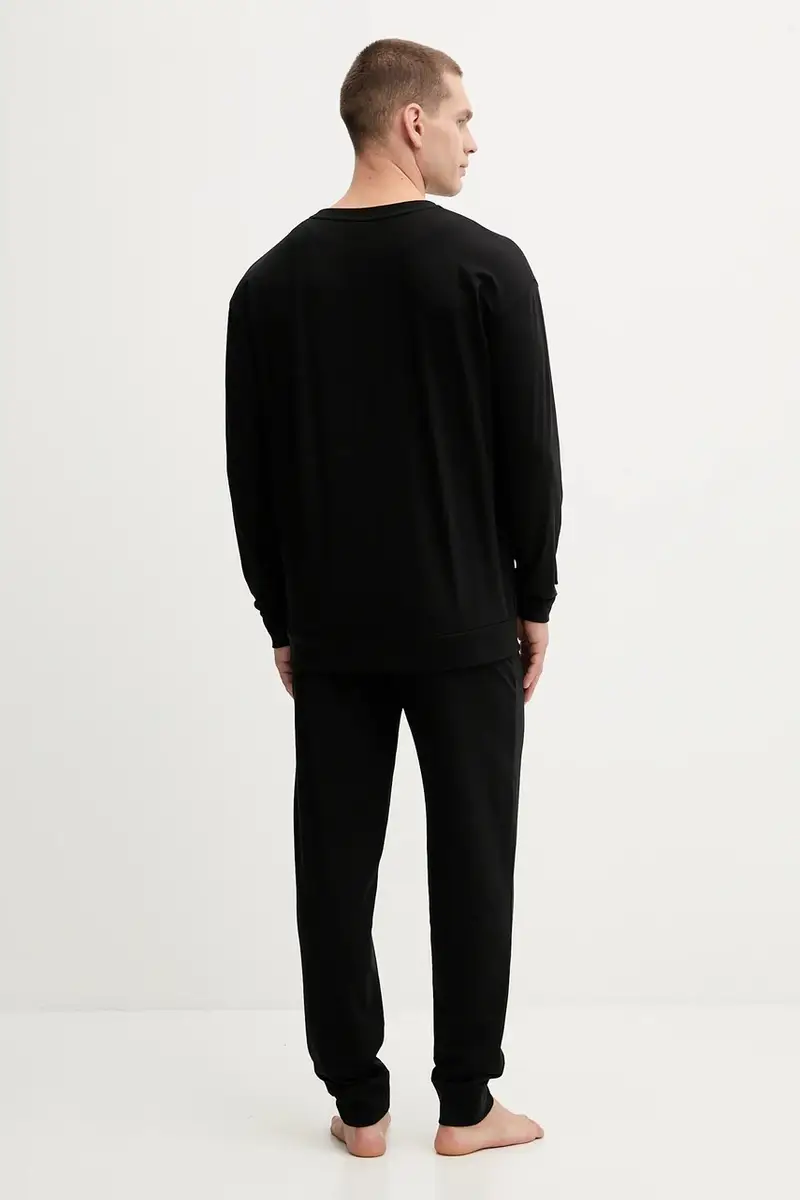 pigiama uomo colore nero con applicazione 50549188 miniatura 4