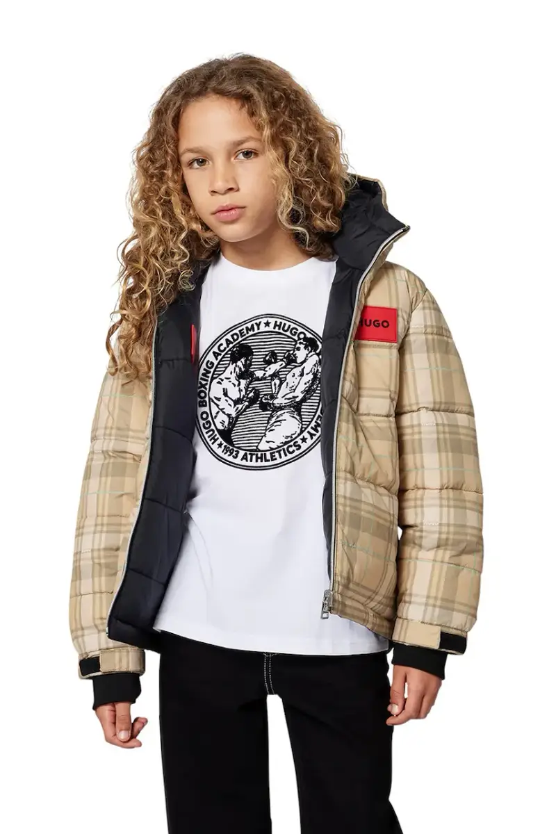 piumino double face bambino/a colore beige G00486