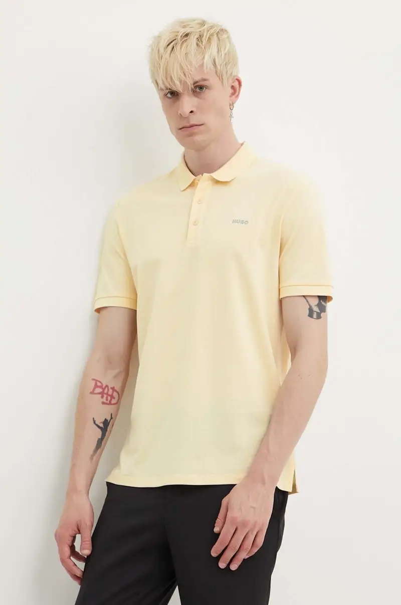 polo in cotone colore beige miniatura 2