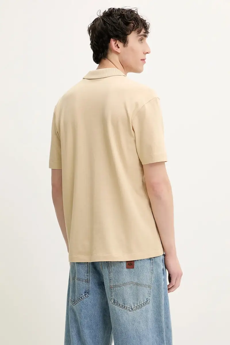 polo in cotone colore rosa 50493206 Beige miniatura 3