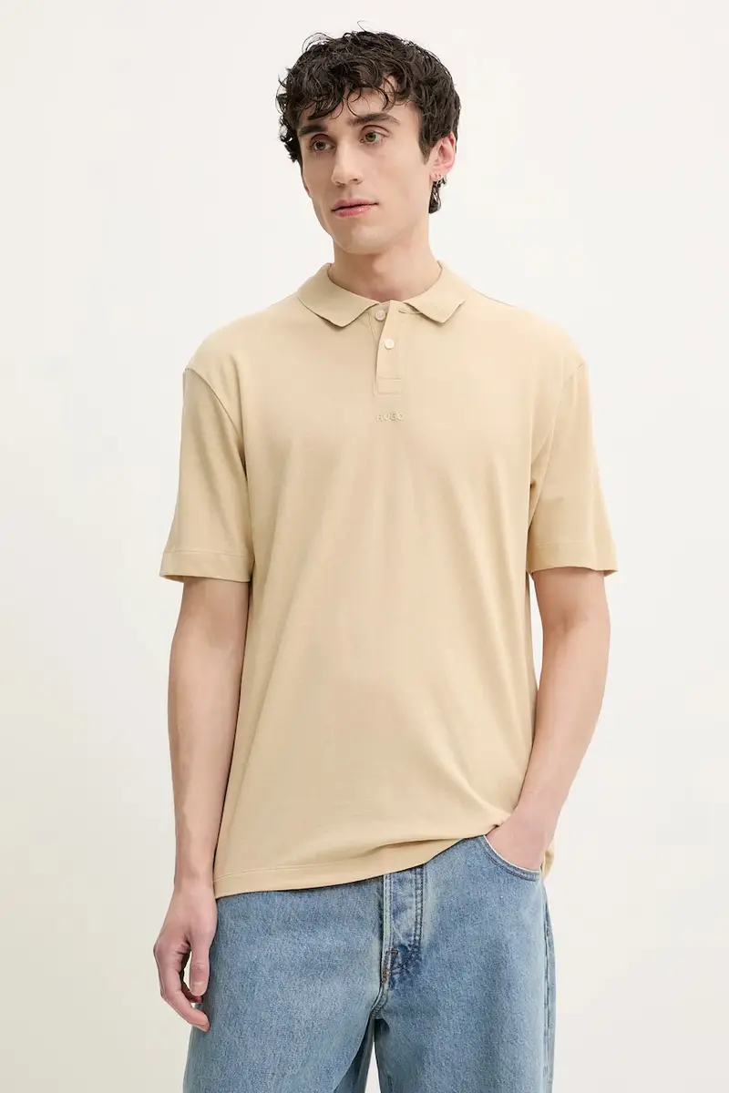 polo in cotone colore rosa 50493206 Beige