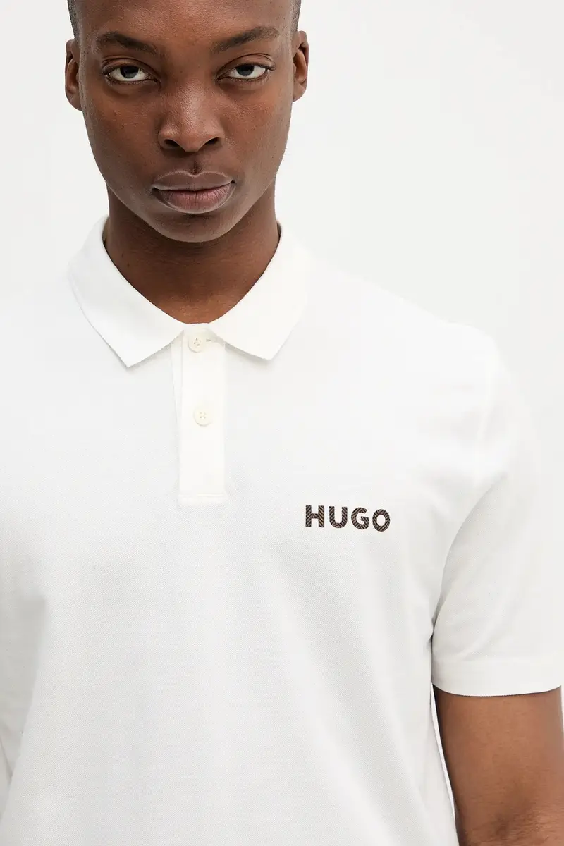 HUGO Polo Uomo Beige 2885520 miniatura 4