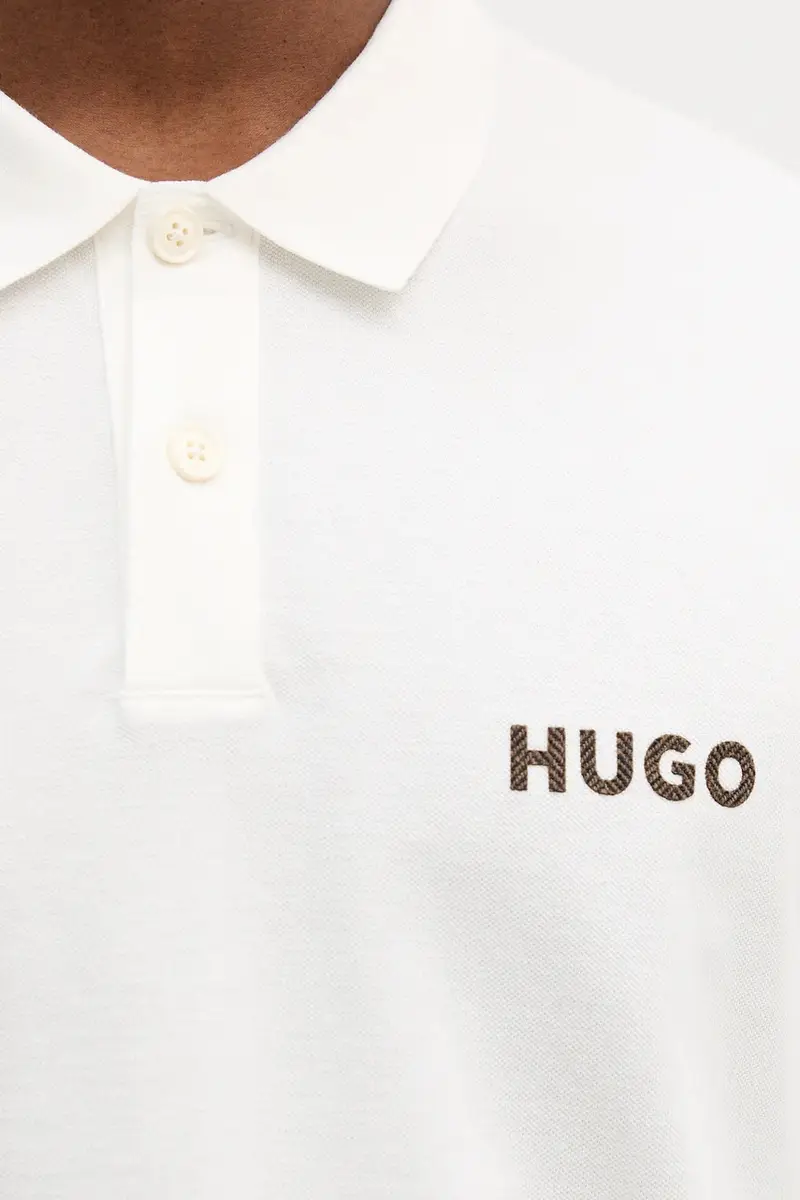 HUGO Polo Uomo Beige 2885520 miniatura 5