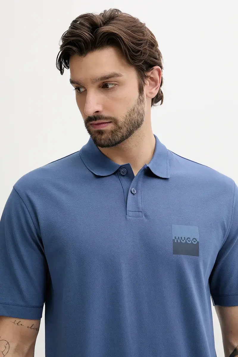 HUGO Polo Uomo Blu 3245687 miniatura 3