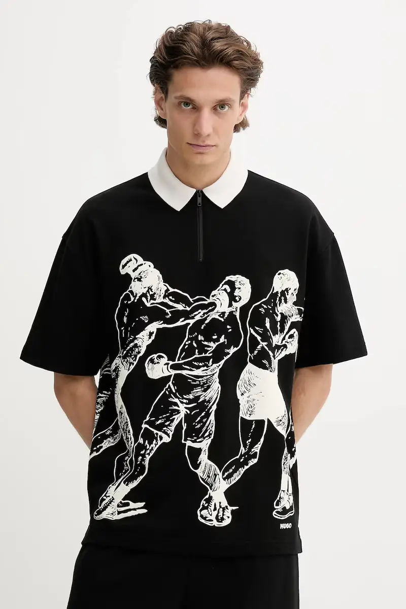 HUGO Polo Uomo Nero 3275626