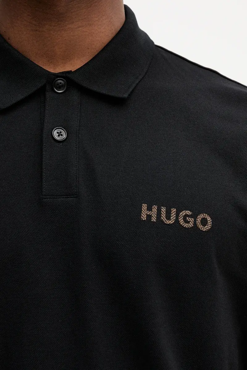 HUGO Polo Uomo Nero 3152359 miniatura 5