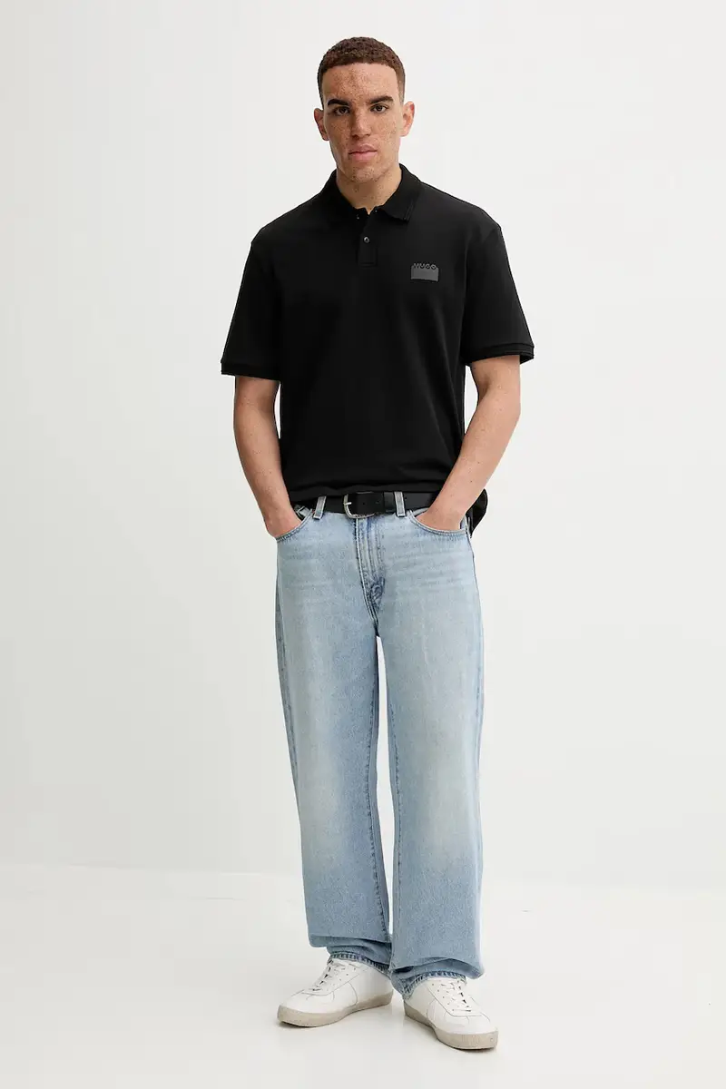 HUGO Polo Uomo Nero 3646754 miniatura 2