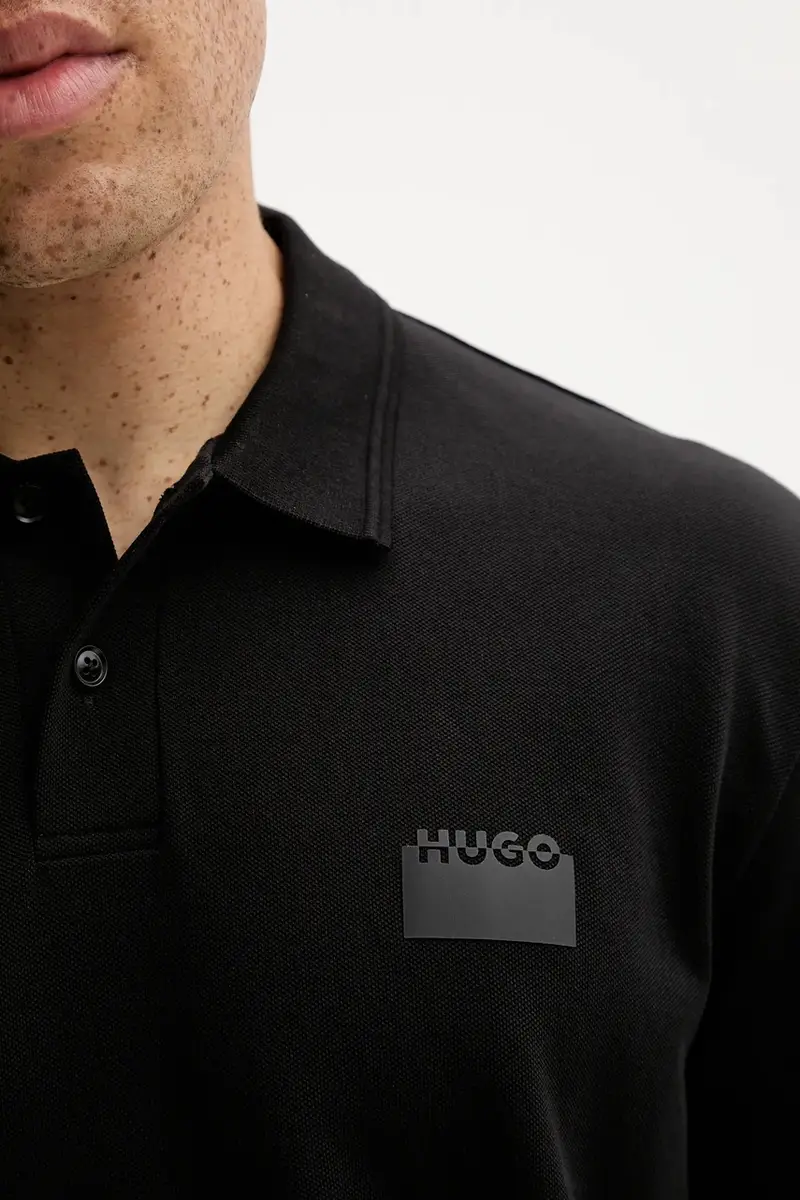 HUGO Polo Uomo Nero 3646754 miniatura 4