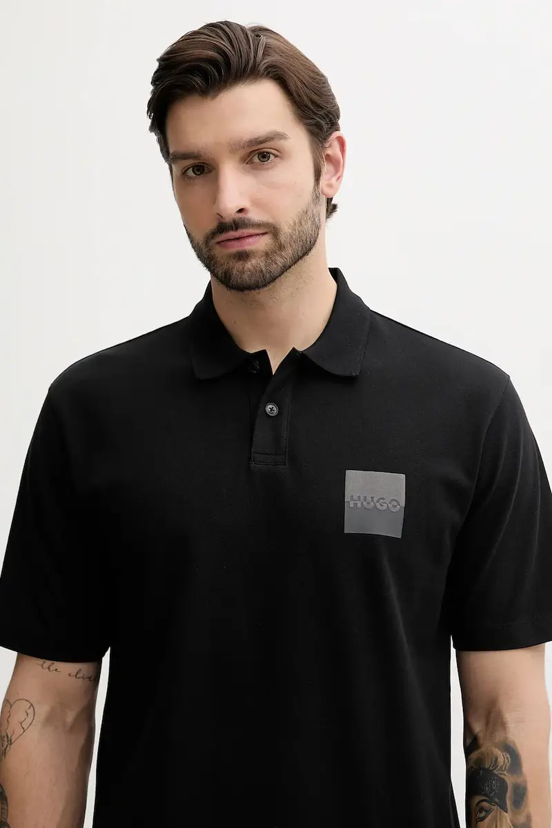 HUGO Polo Uomo Nero 3263978 miniatura 3