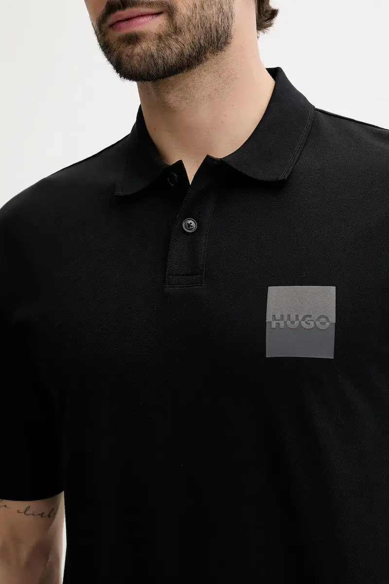 HUGO Polo Uomo Nero 3263978 miniatura 4