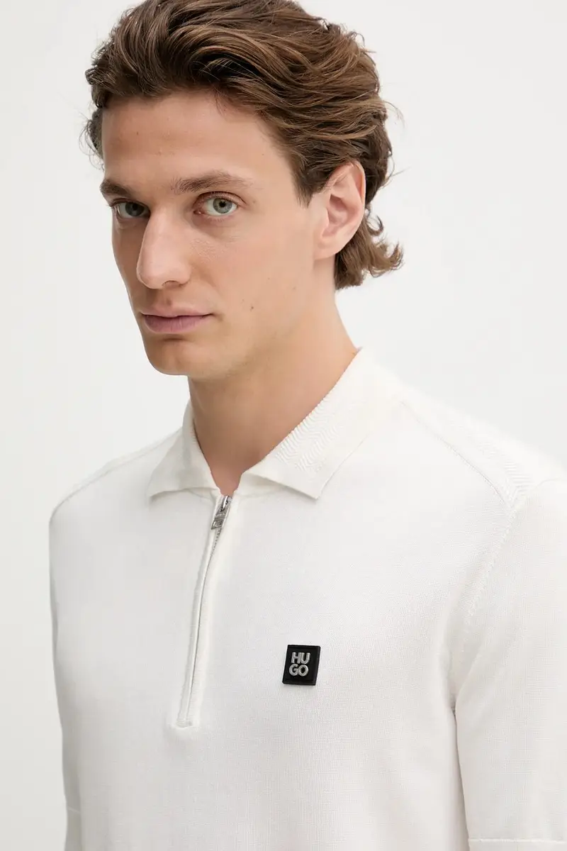 HUGO Polo Uomo Beige 3242614 miniatura 4