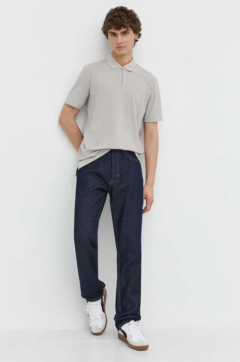 HUGO Polo Uomo Grigio 2208824