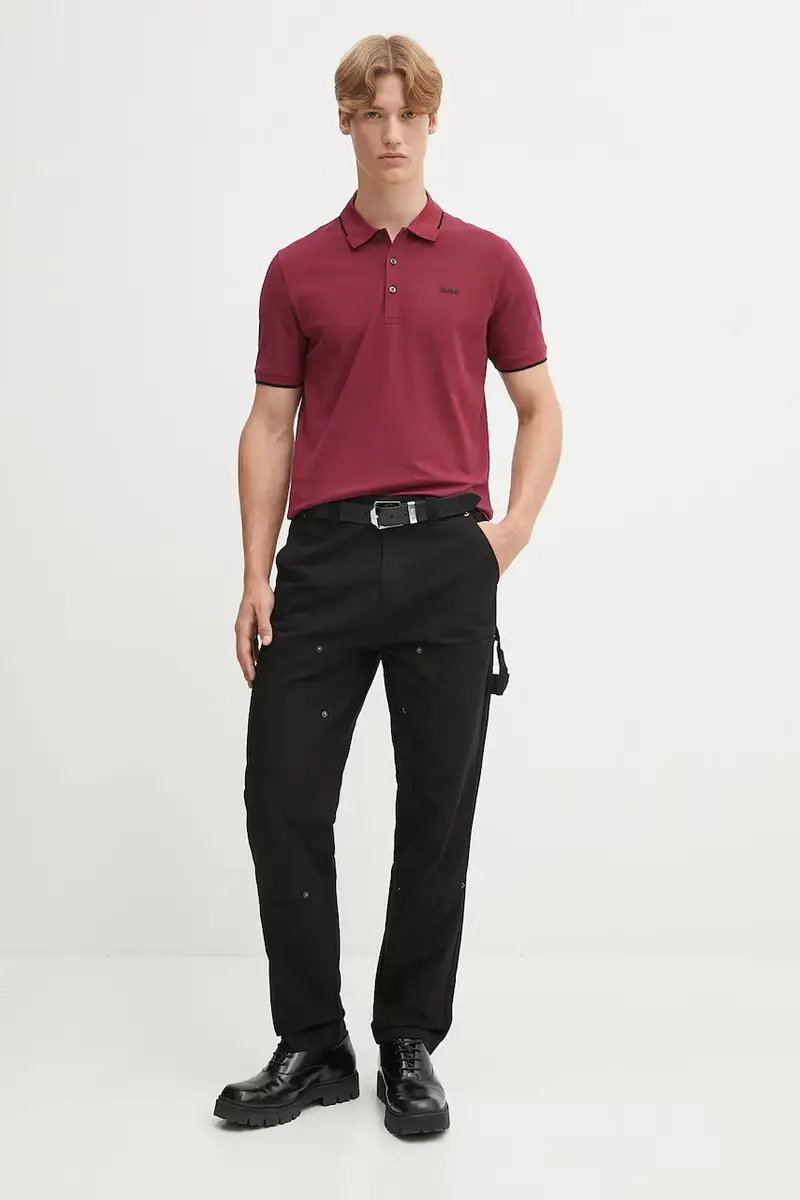 HUGO Polo Uomo Nero 3596998 miniatura 2