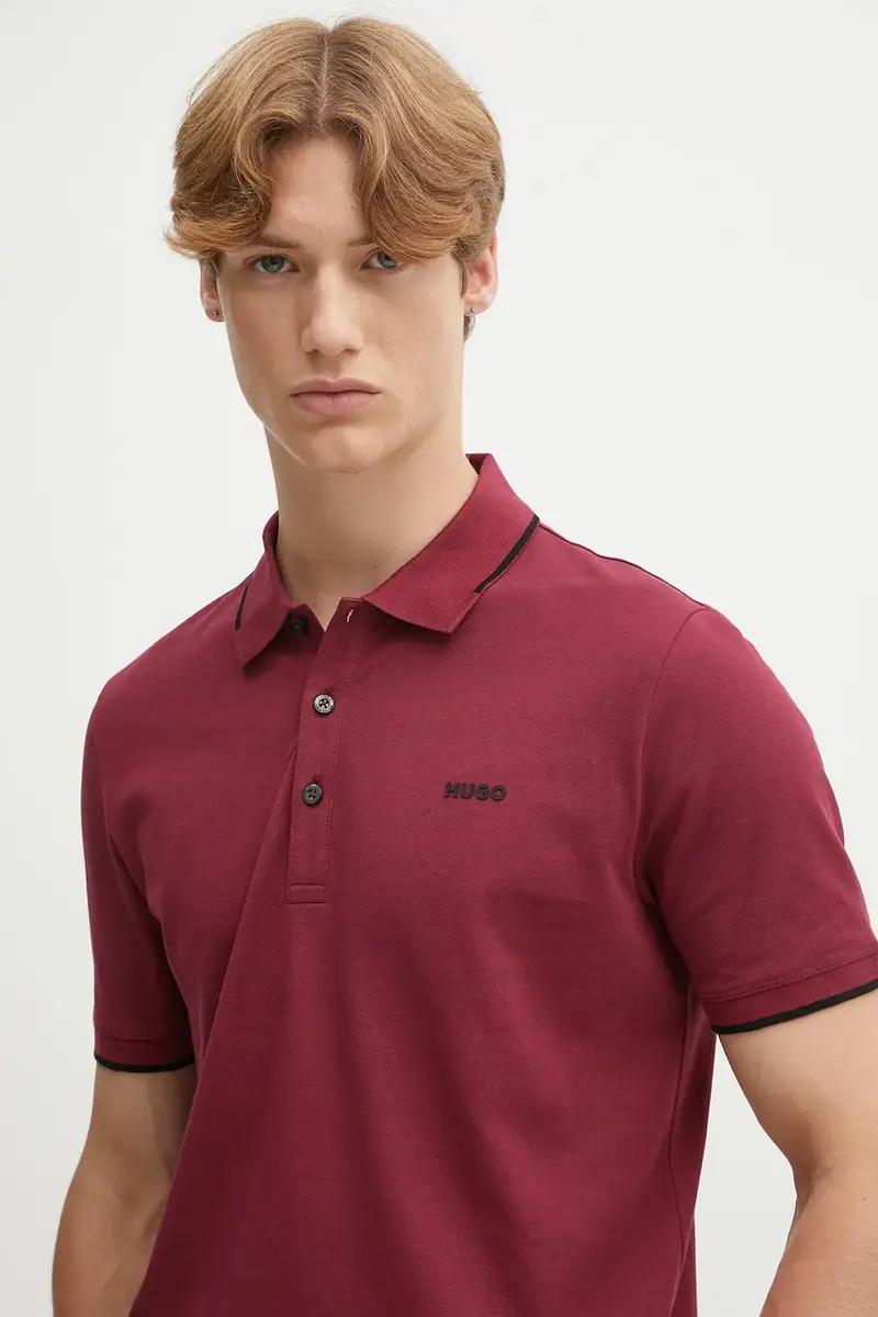 HUGO Polo Uomo Nero 3596998 miniatura 4