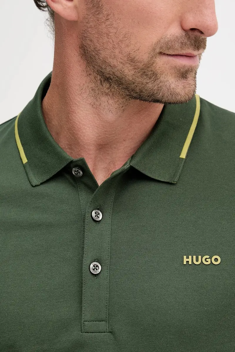 HUGO Polo Uomo Nero 2987263 miniatura 4