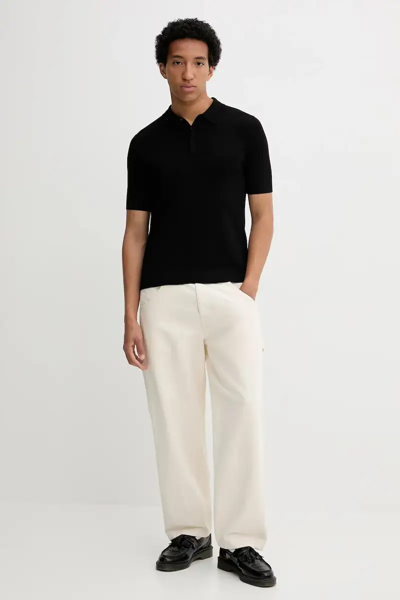 HUGO Polo Uomo Nero 3152170 miniatura 2