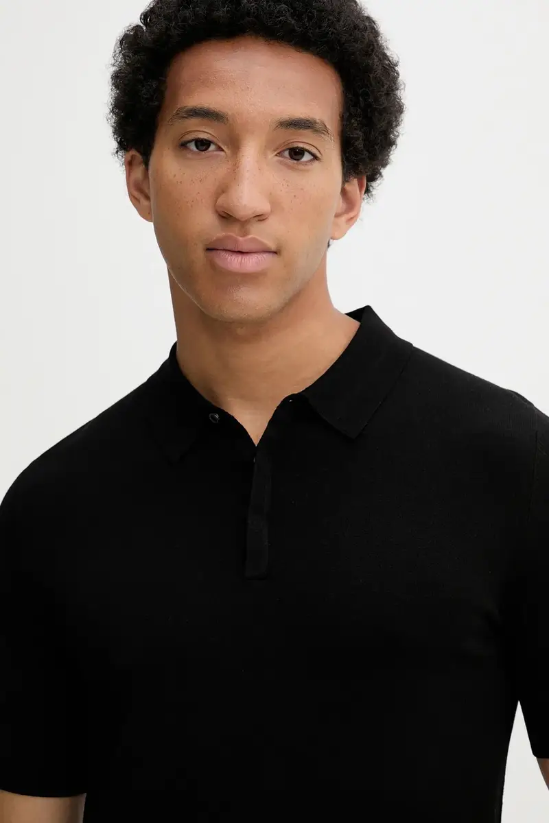 HUGO Polo Uomo Nero 3152170 miniatura 4