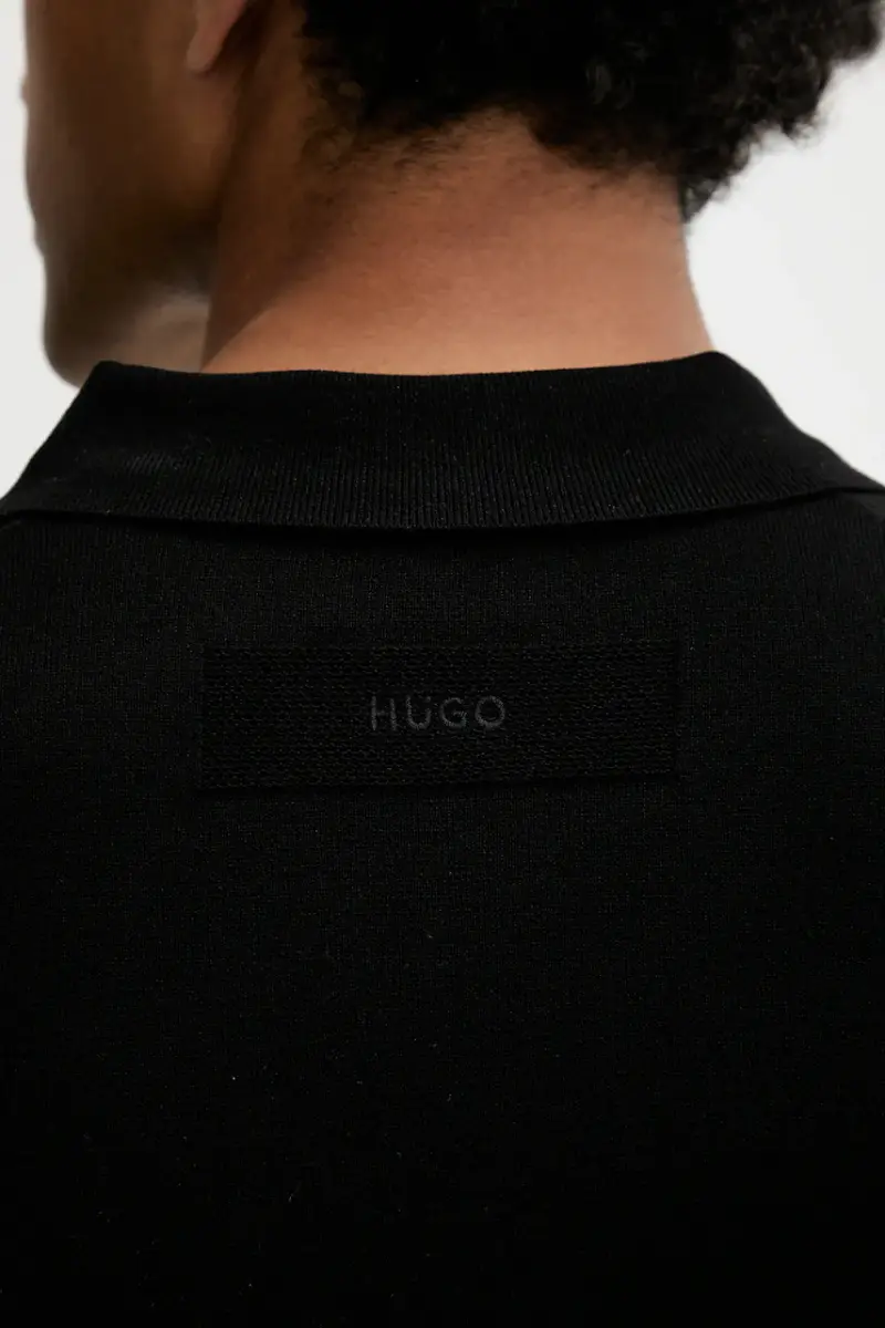HUGO Polo Uomo Nero 3152170 miniatura 5