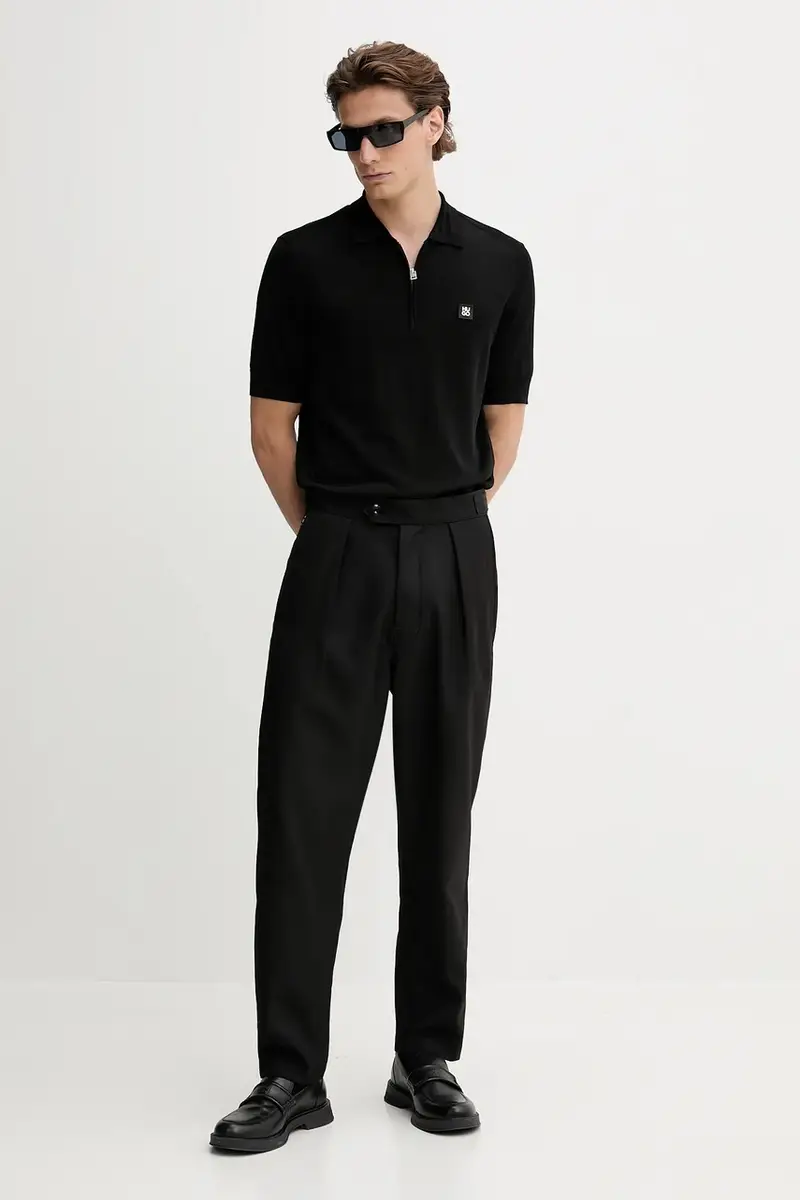 HUGO Polo Uomo Nero 2985802 miniatura 2