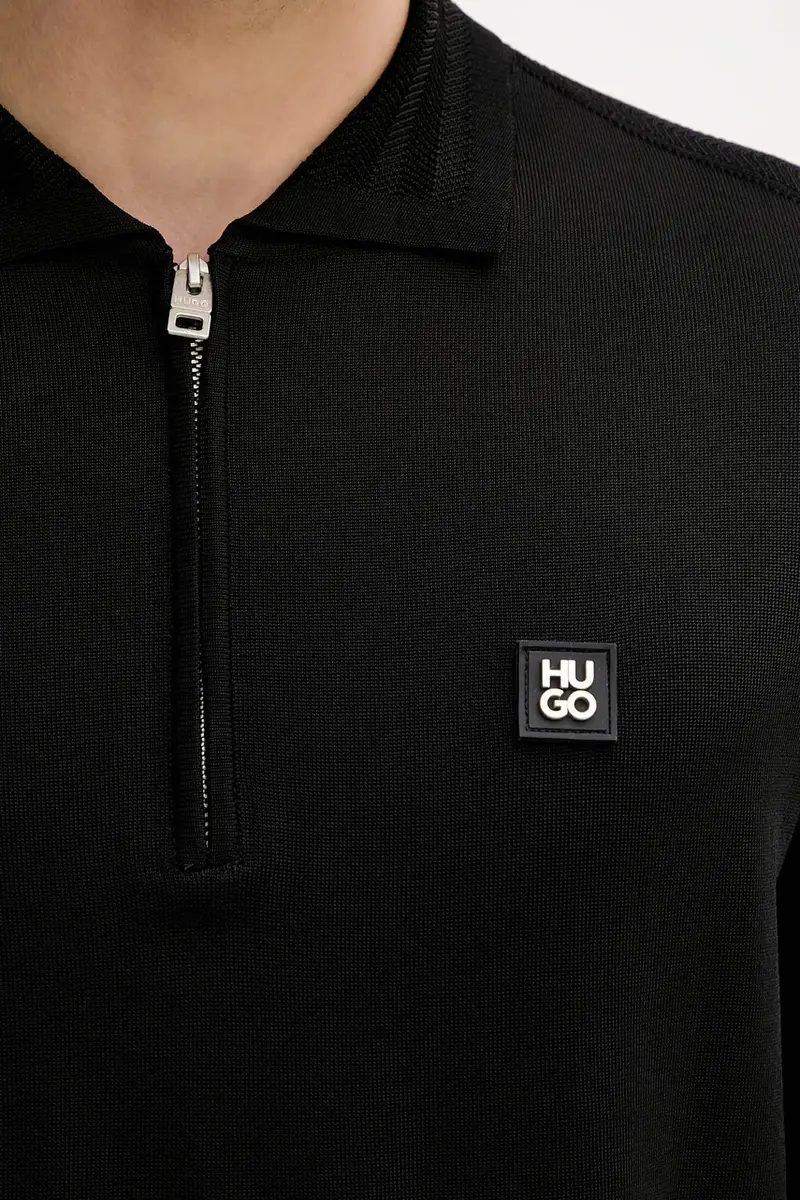 HUGO Polo Uomo Nero 2985802 miniatura 5
