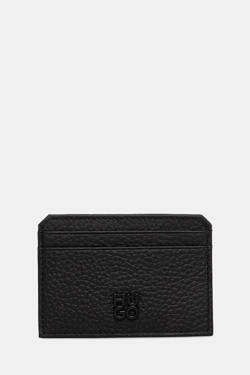 portafoglio e custodia in pelle per carte di credito uomo colore nero 50548752 miniatura 2