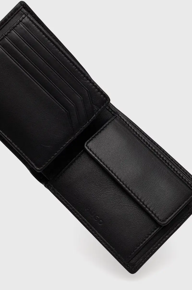 portafoglio in pelle uomo Nero miniatura 3