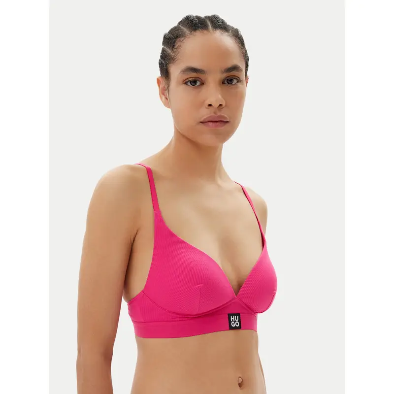 Reggiseno senza ferretto Triangle Padded Rib 50539983 Rosa