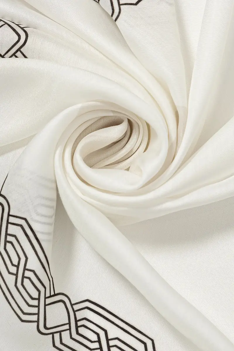 scialle con aggiunta di seta uomo colore beige 50552642 miniatura 3