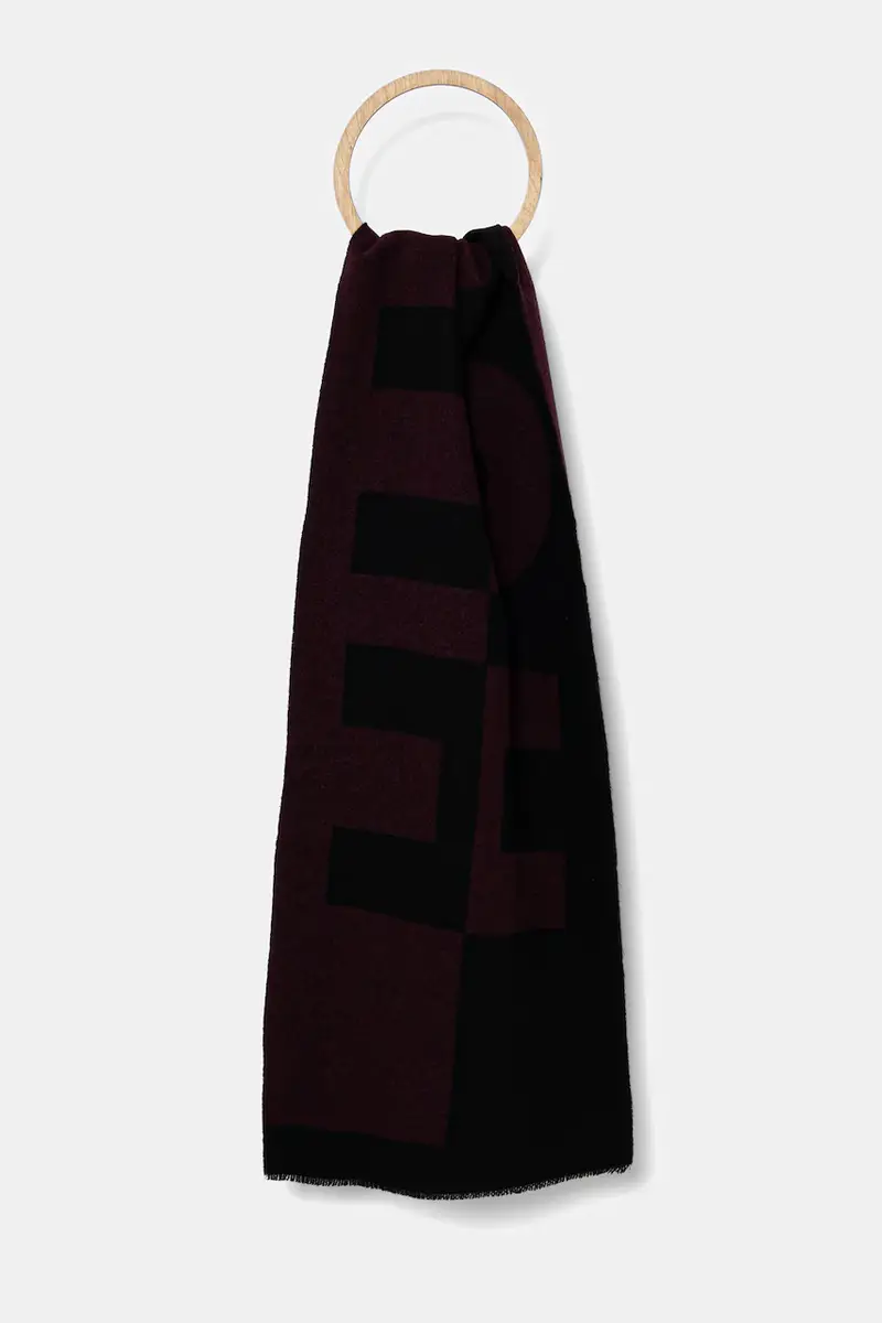 scialle con lana colore nero 50524767 Granata