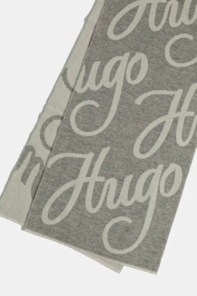 sciarpa in lana colore grigio 50524789 miniatura 2