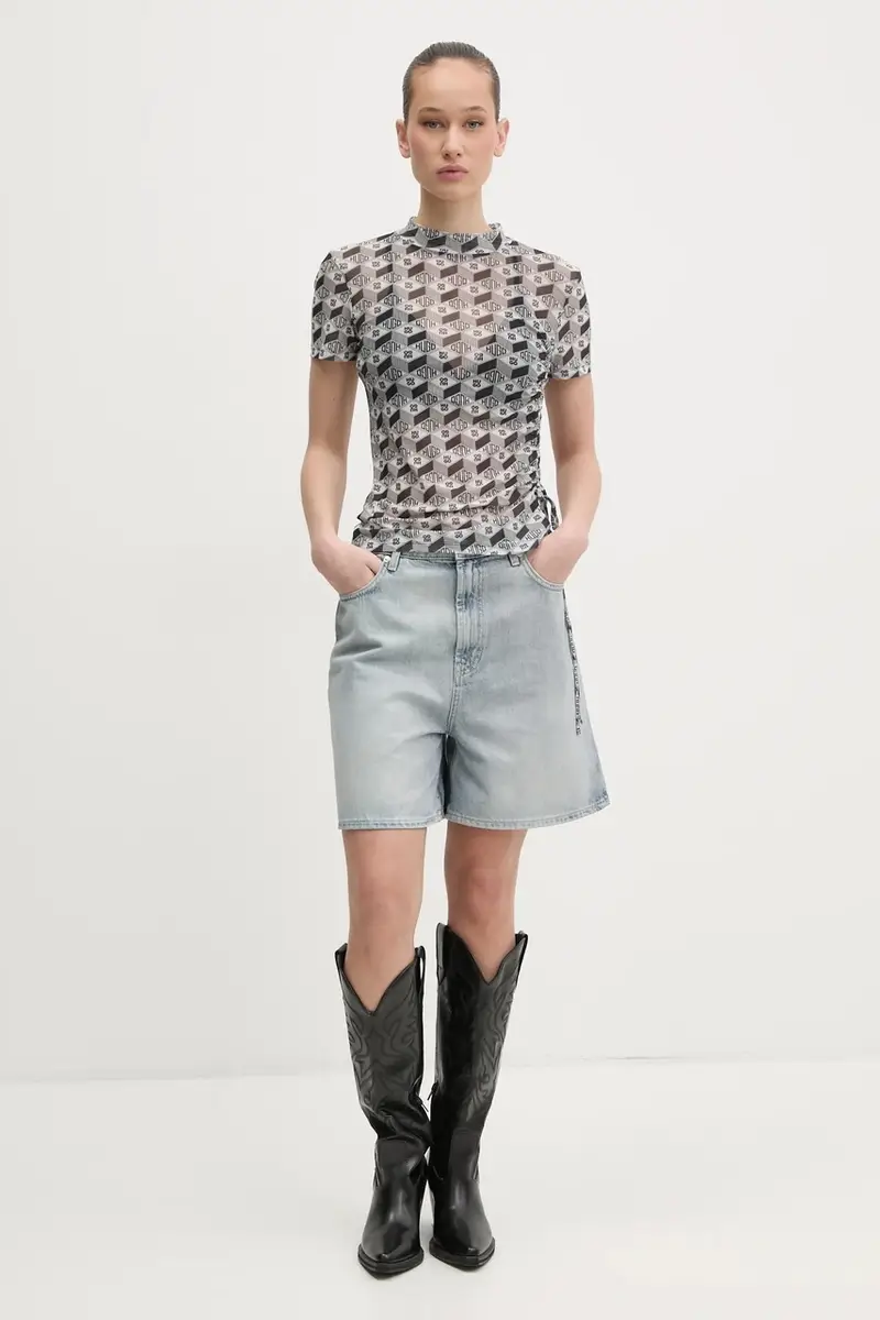 HUGO T-shirt Donna Grigio 3324838 miniatura 2