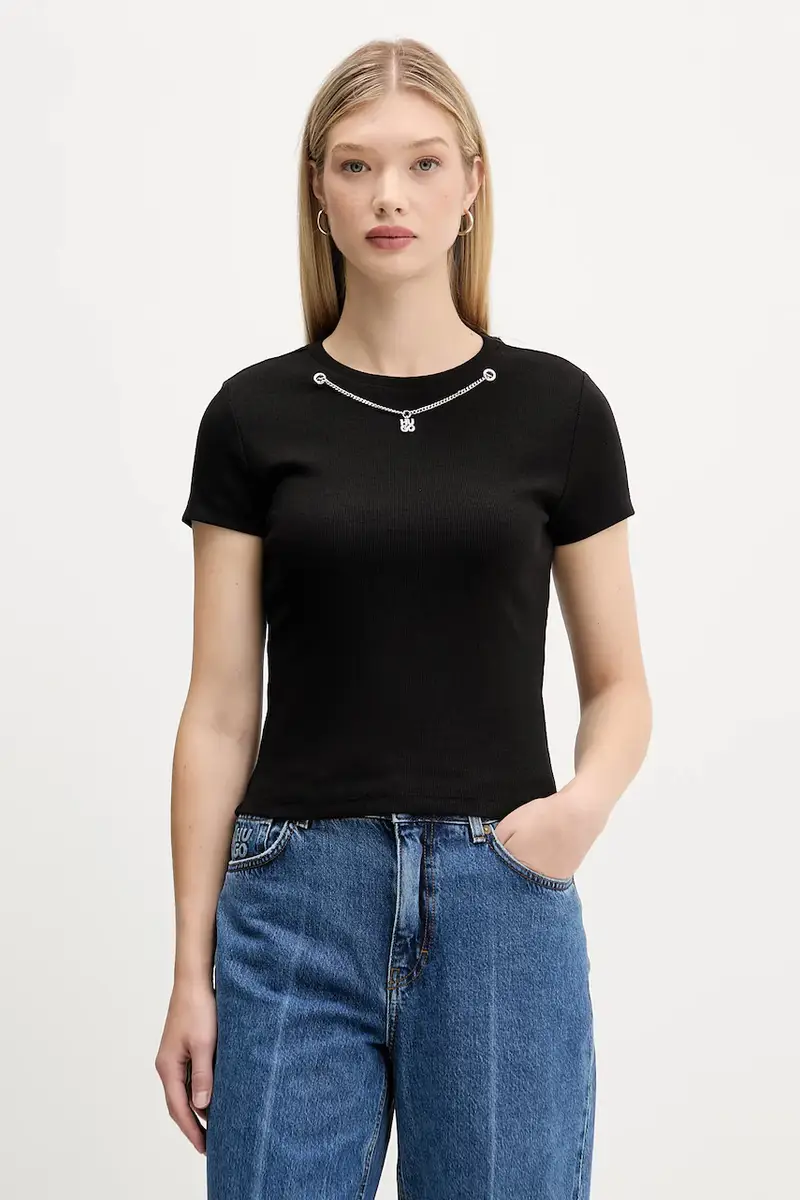 HUGO T-shirt Donna Nero 3153078