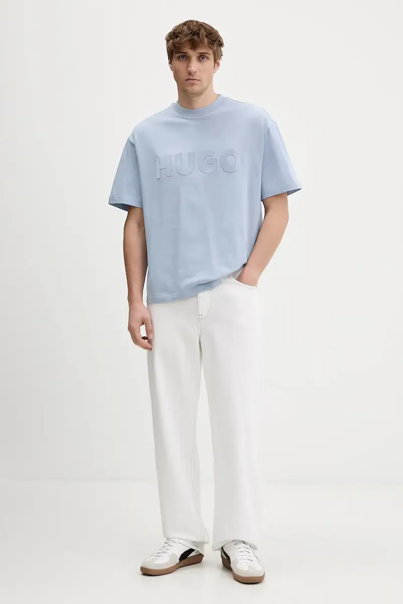 HUGO T-shirt Blu 4148165 miniatura 2